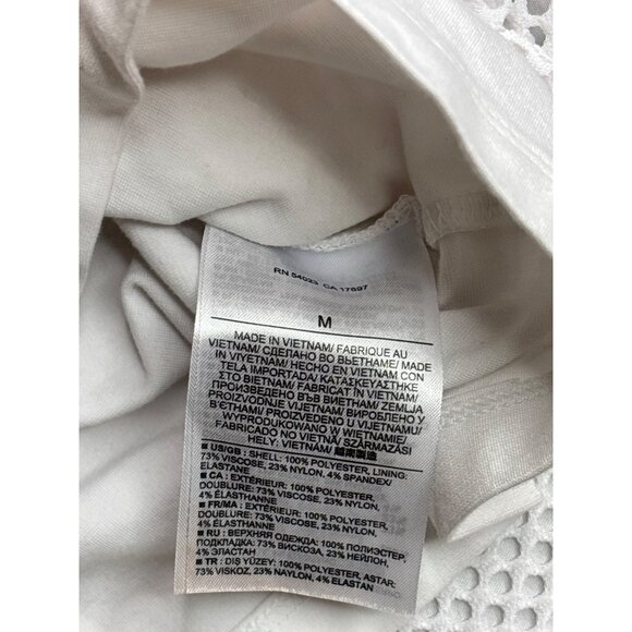Banana Republic White Mesh Knit Top with Tank Lining Size M - Picture 4 of 5